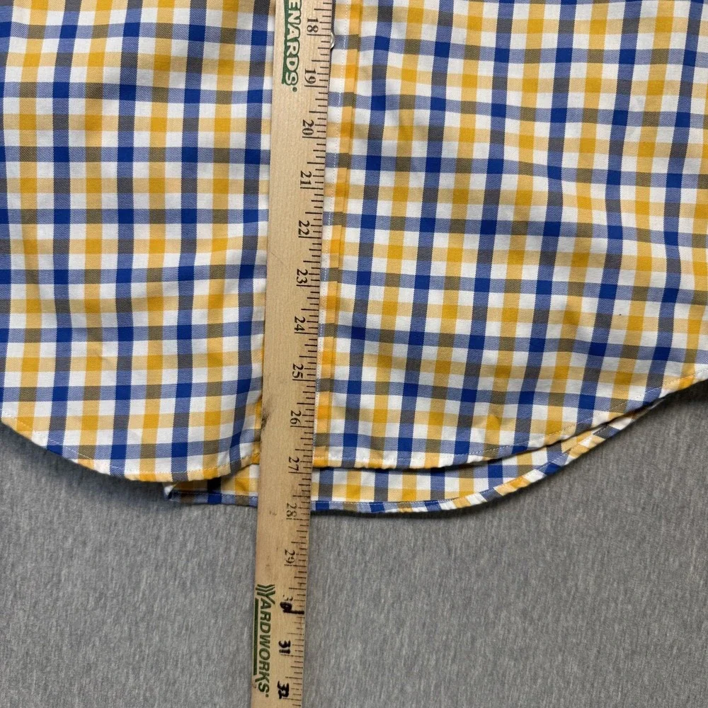 Banana Republic Shirt Mens M Multicolor Plaid Non Iron Button-Up Long Sleeve